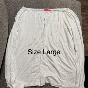 White Off-Shoulder Top - Size Large